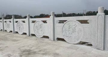 金昌芝麻白河道栏杆 石材栏杆