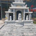 金昌芝麻白中国黑石材套墓 花岗岩墓碑