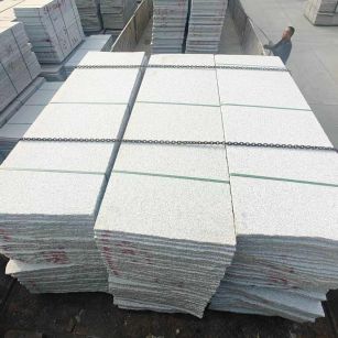 金昌芝麻白毛板，石材毛板