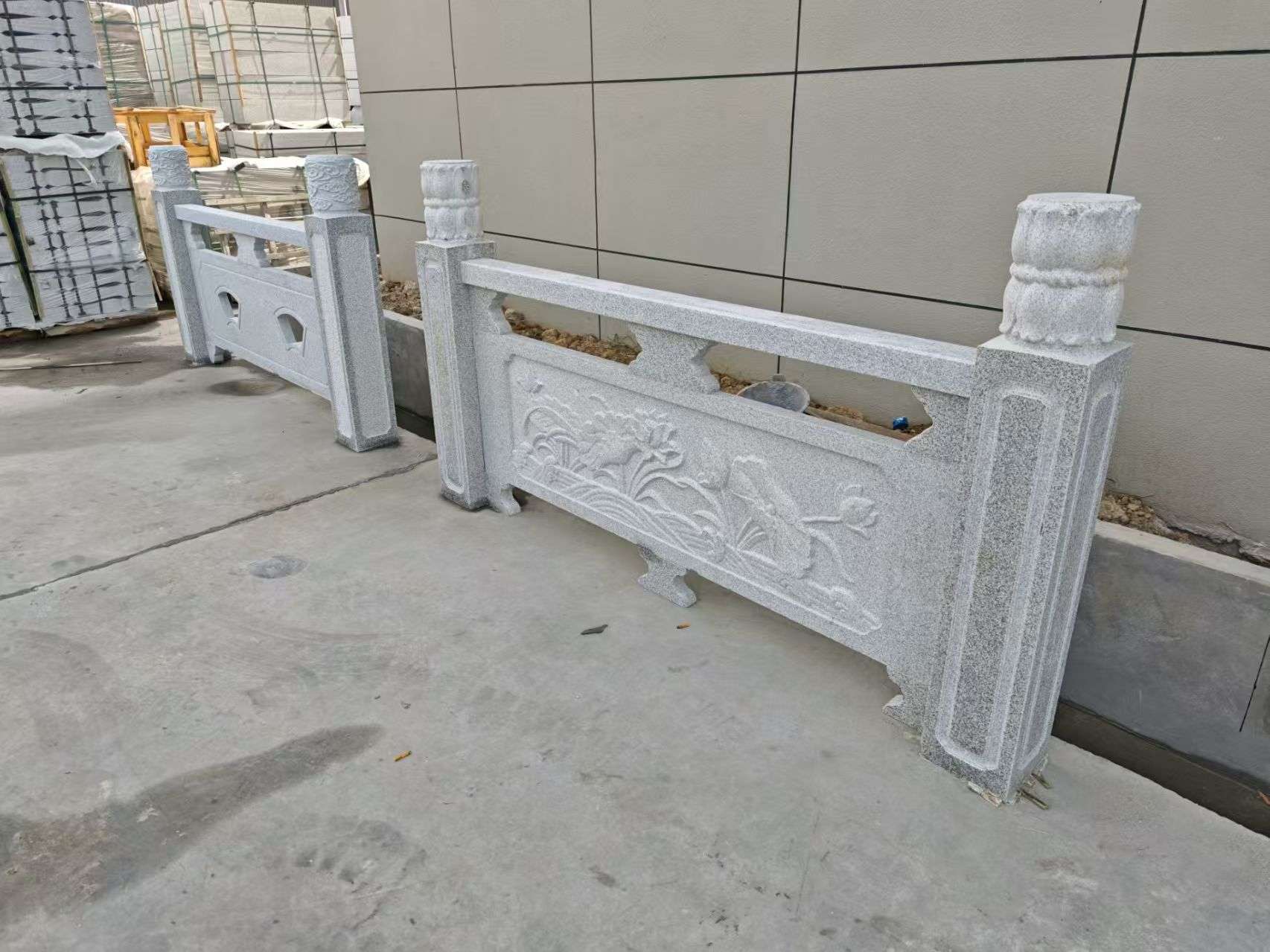 金昌芝麻白河道栏杆 石材栏杆