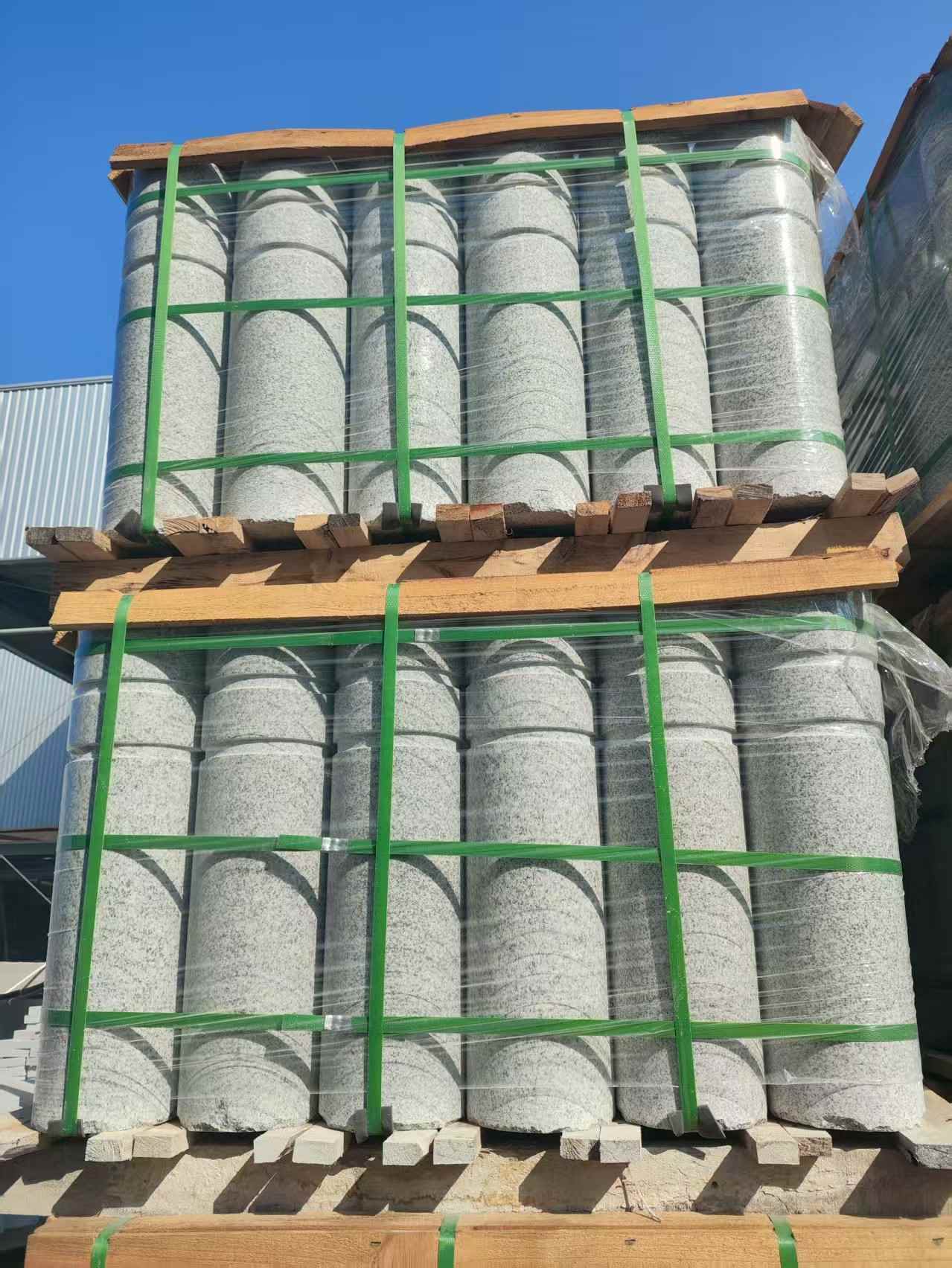 金昌挡车柱芝麻白 挡车石